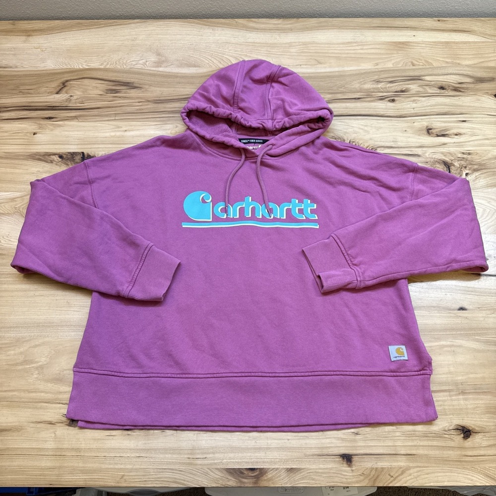 Carhartt 106918 Women's TENCEL Fiber Loose Fit Fall Graphic Hoodie Size Large